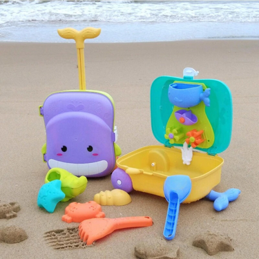 Aventura en la Playa | Diversión en la Playa - Mini Set de Juguetes de Playa con Carrito